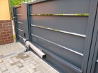 Lamelový plot z ocelových pásů HOME INCLUSIVE, vzor AW.10.228, barva šedá grafitová RAL 7016