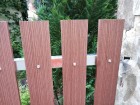 Dřevoplastový plot FOREST, dekor Palisander, rámy a nosníky ocelové - žárový zinek