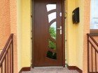 Dřevěné vchodové dveře ERKADO, vzor P 9, provedení dub, odstín zlatý dub